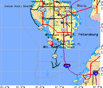 City map StPetersburg Florida